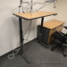 54" x 28" Knoll Light Cherry Sit Stand Height Adjustable Desk